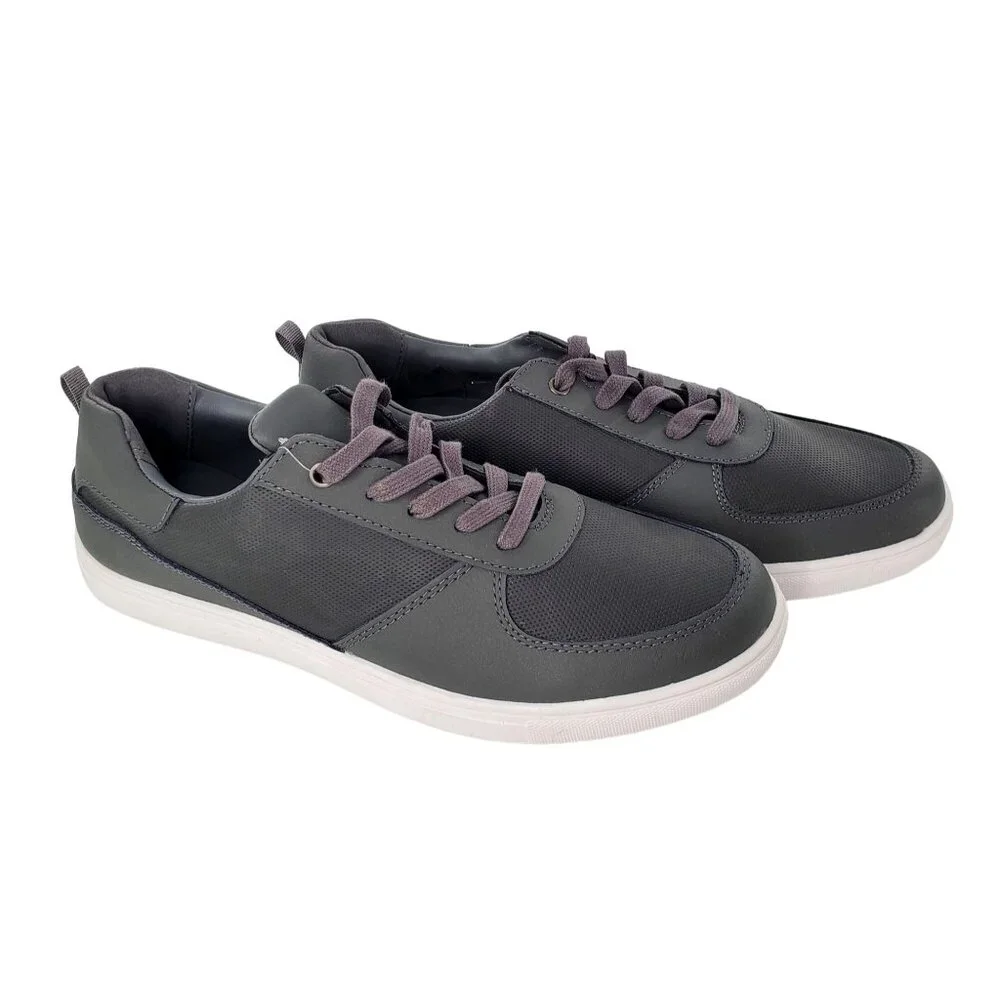 Weatherproof 11 Men Leather Sneakers Athleisure Retro Casual Shoes Vintage Gray
